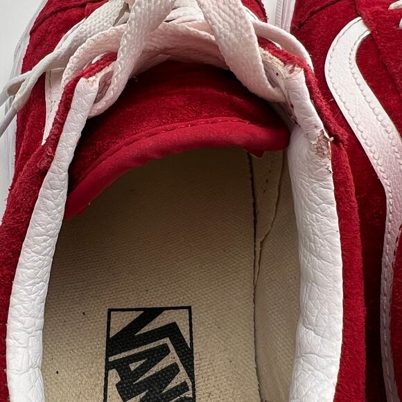 Vans Old Skool Red Suede Sneaker, Men's Size 6.5, Women's Size 8 - Picture 11 of 12